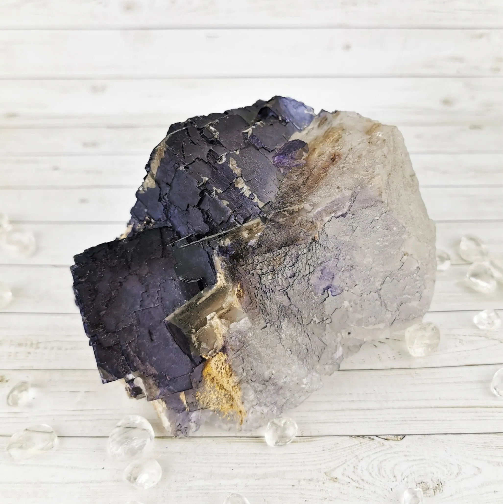 Dark Purple Fluorite Specimen