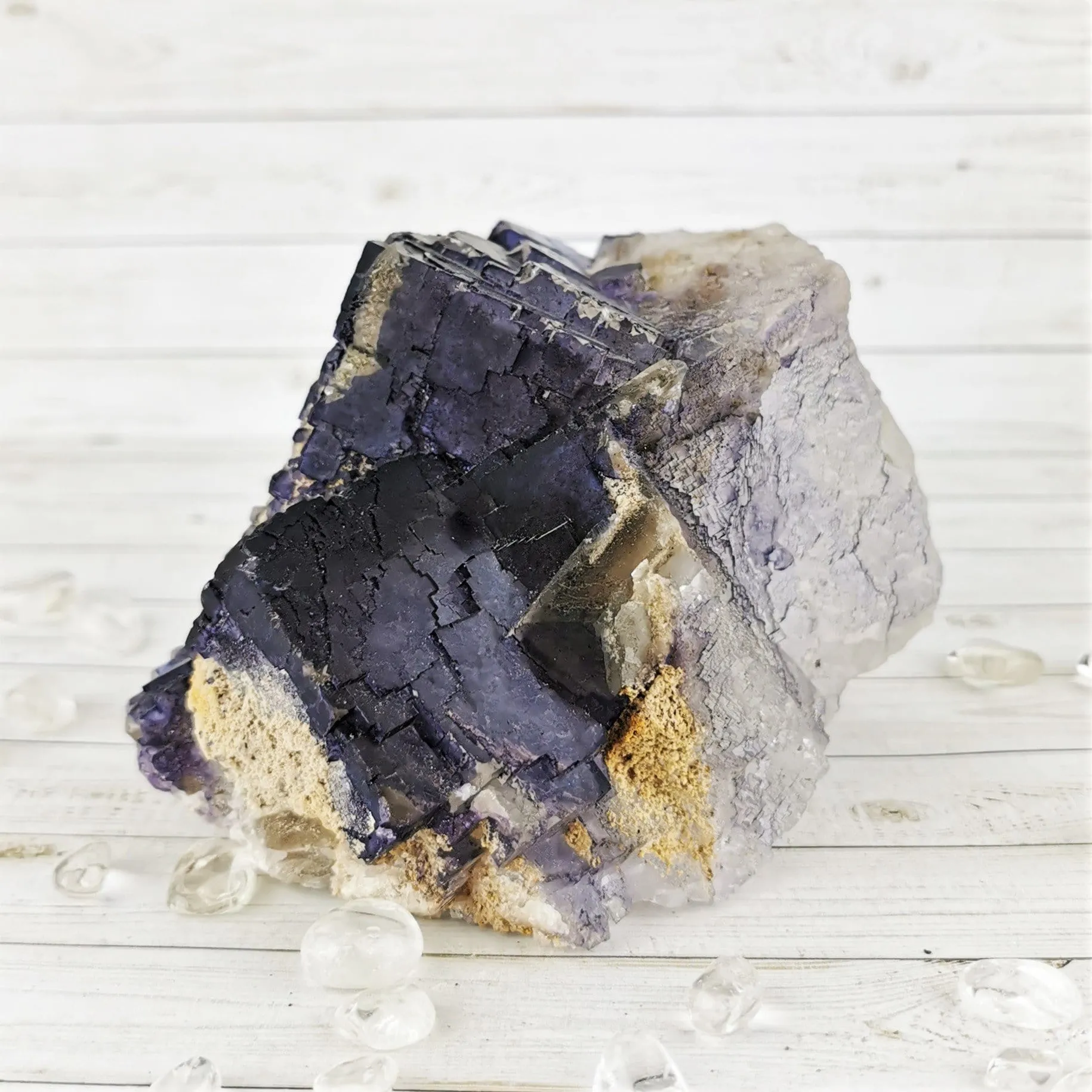 Dark Purple Fluorite Specimen