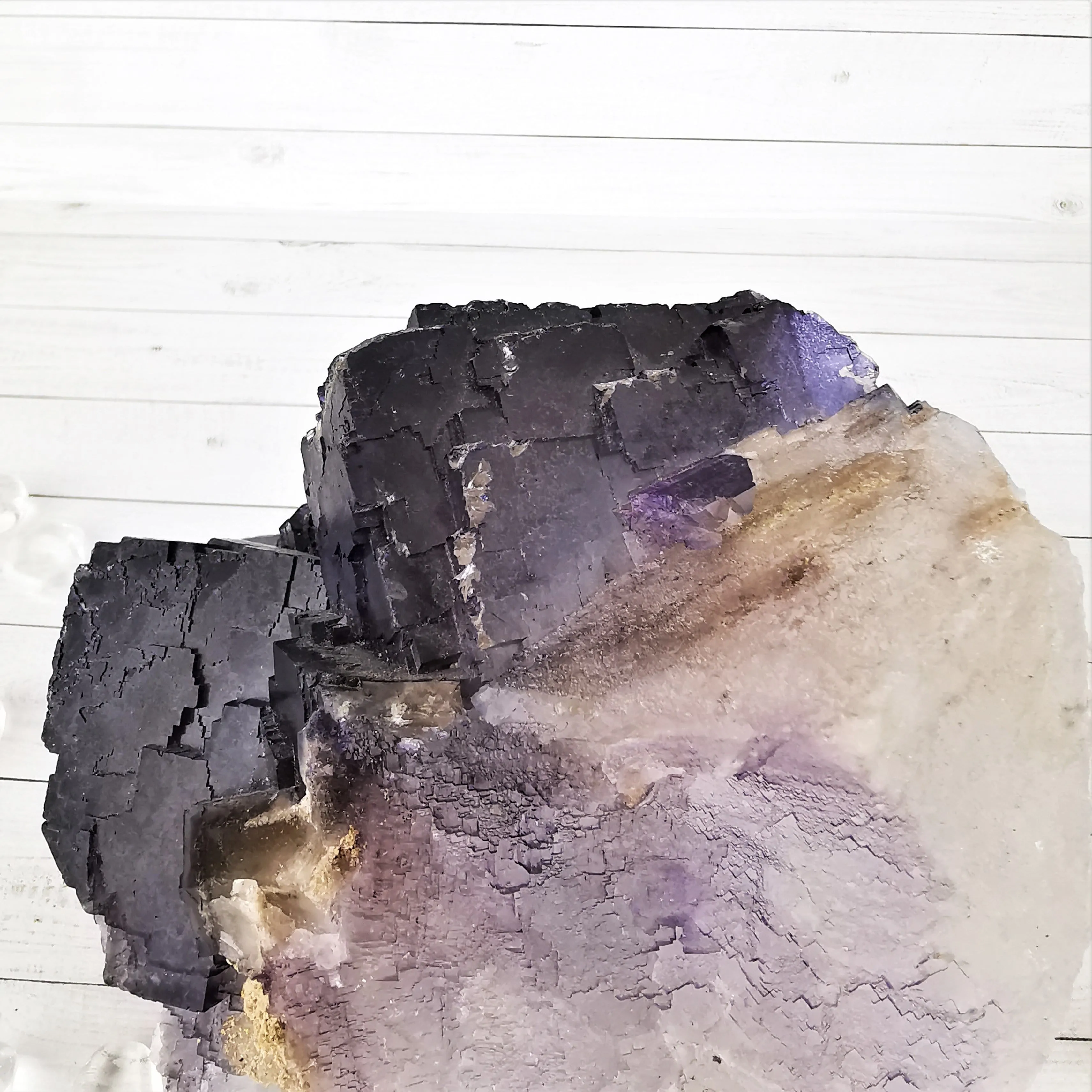 Dark Purple Fluorite Specimen