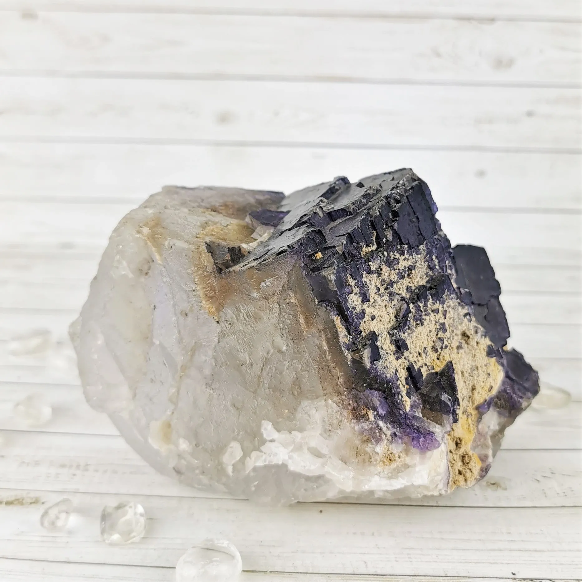 Dark Purple Fluorite Specimen