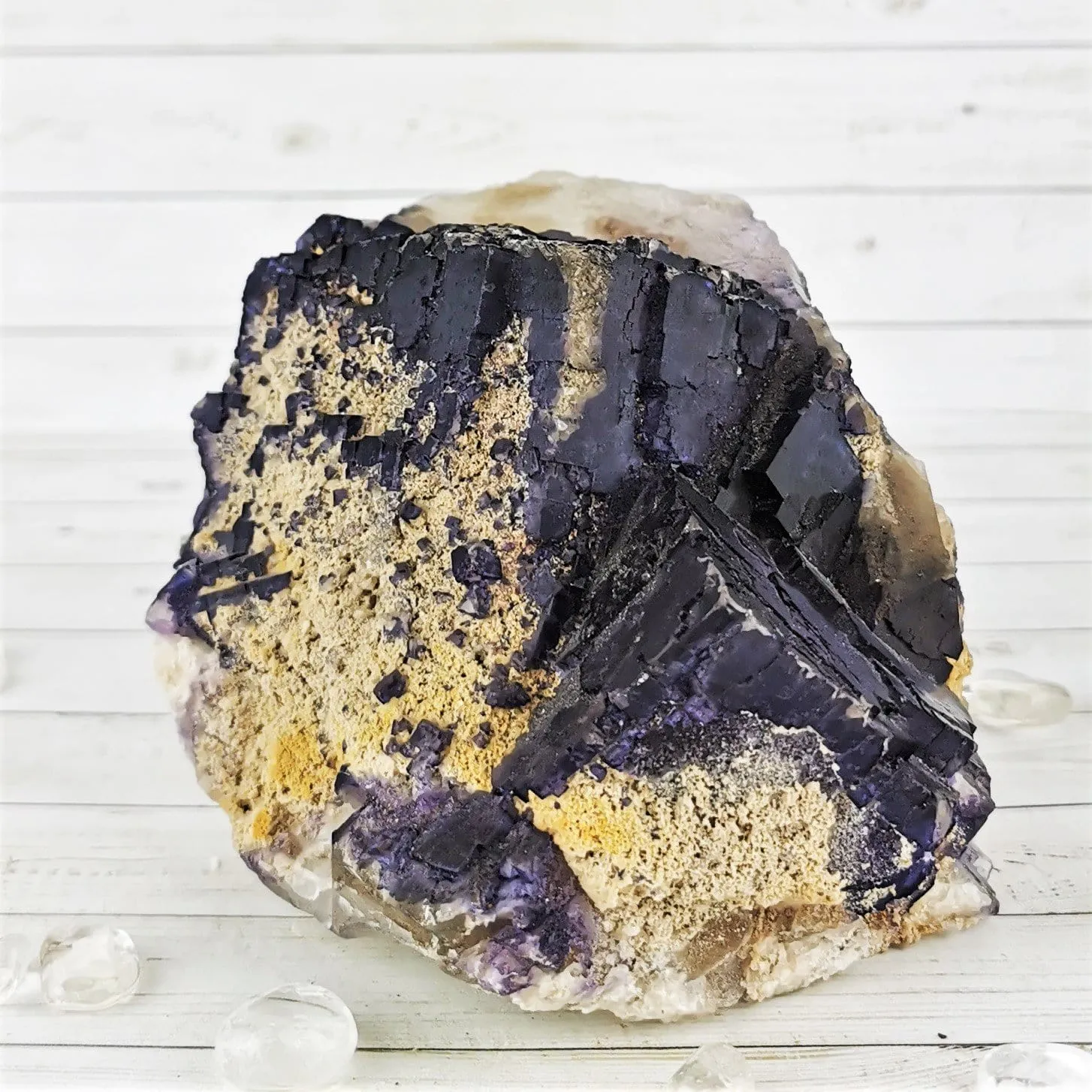 Dark Purple Fluorite Specimen