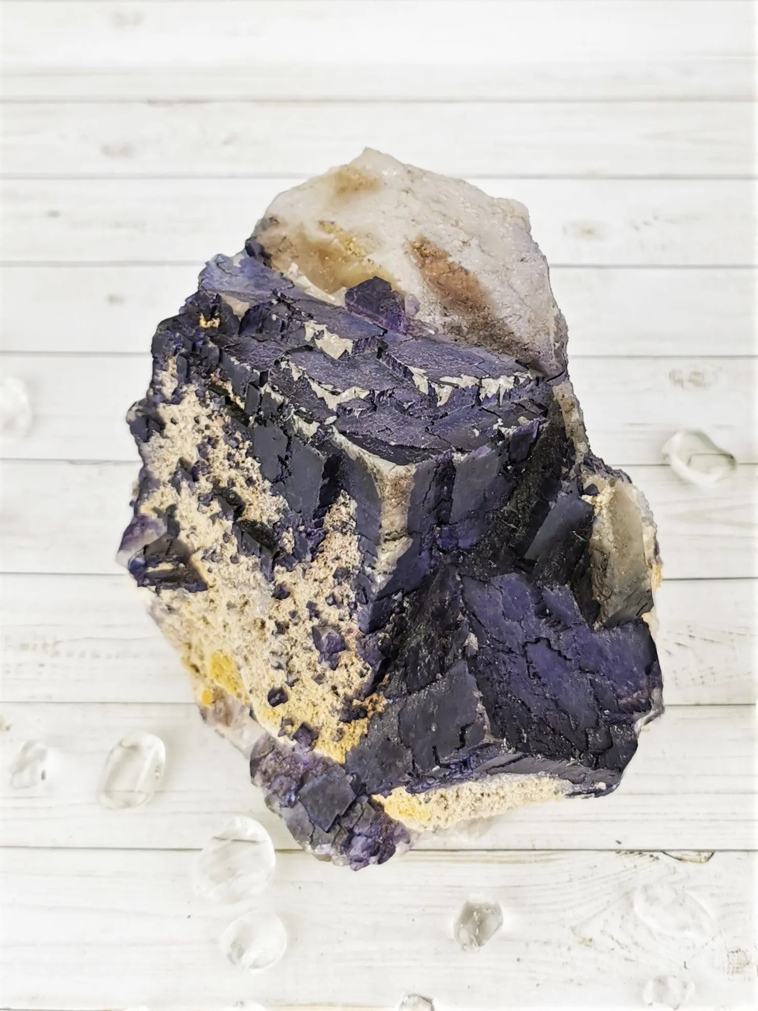 Dark Purple Fluorite Specimen