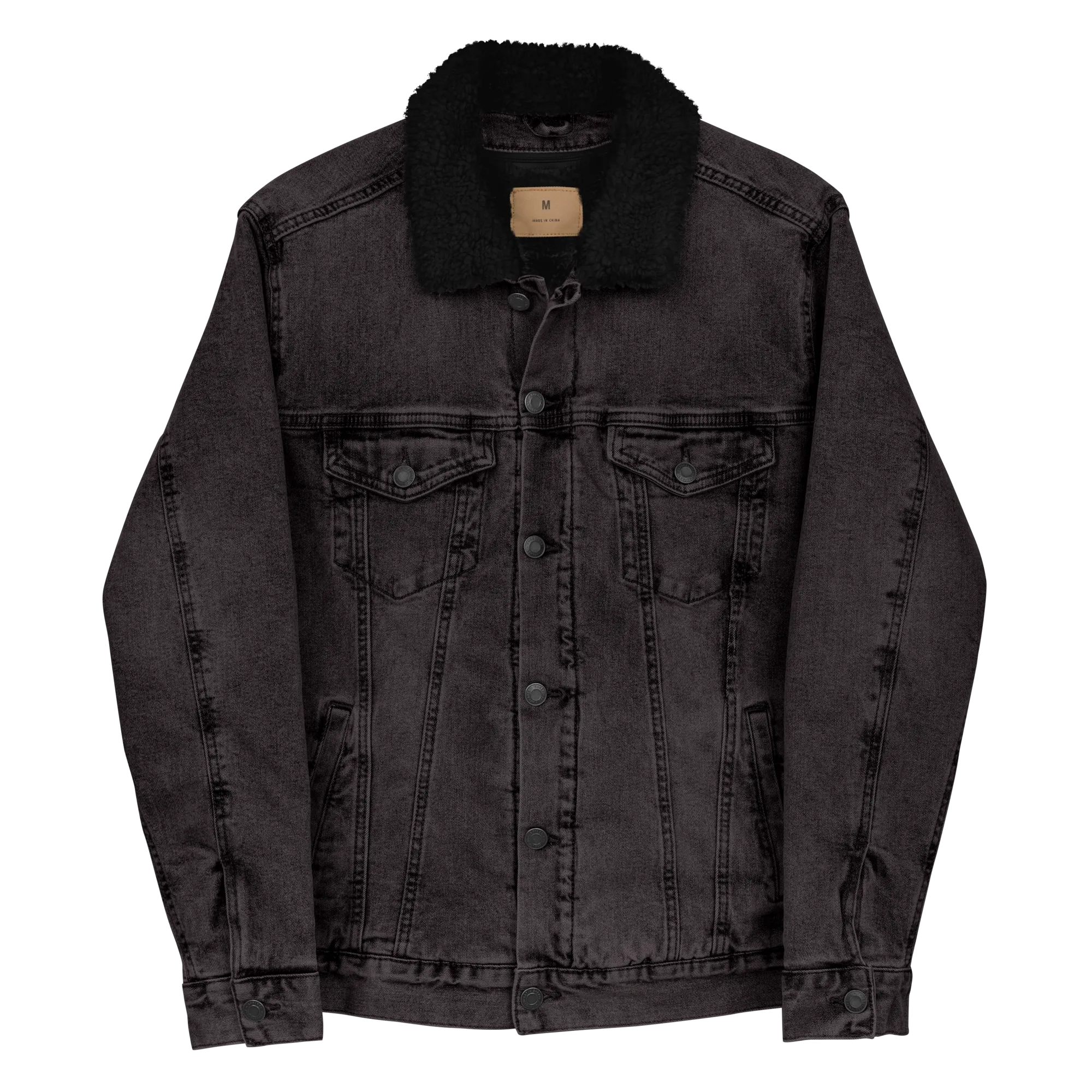 Dope Black Dad Sherpa Denim Jacket