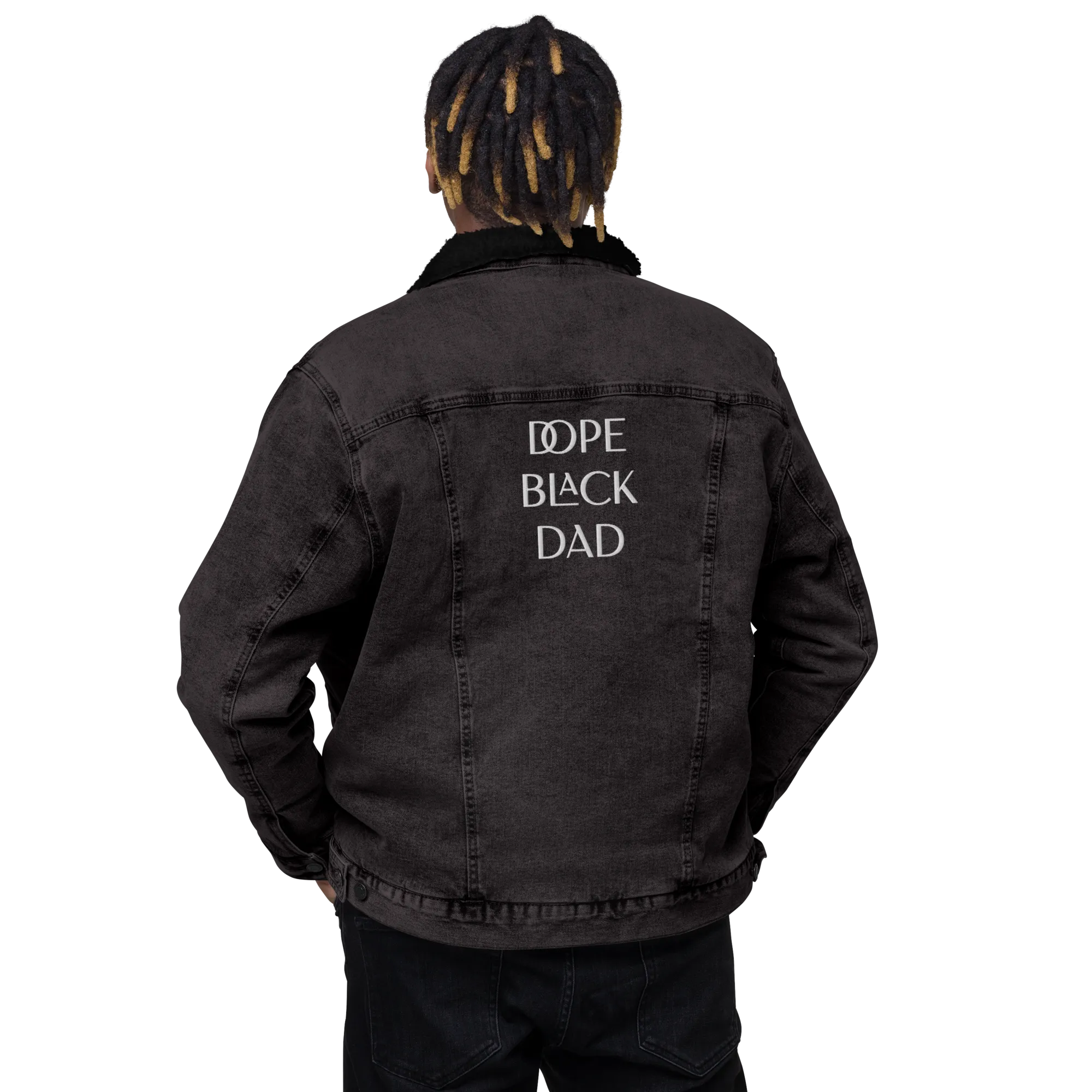 Dope Black Dad Sherpa Denim Jacket