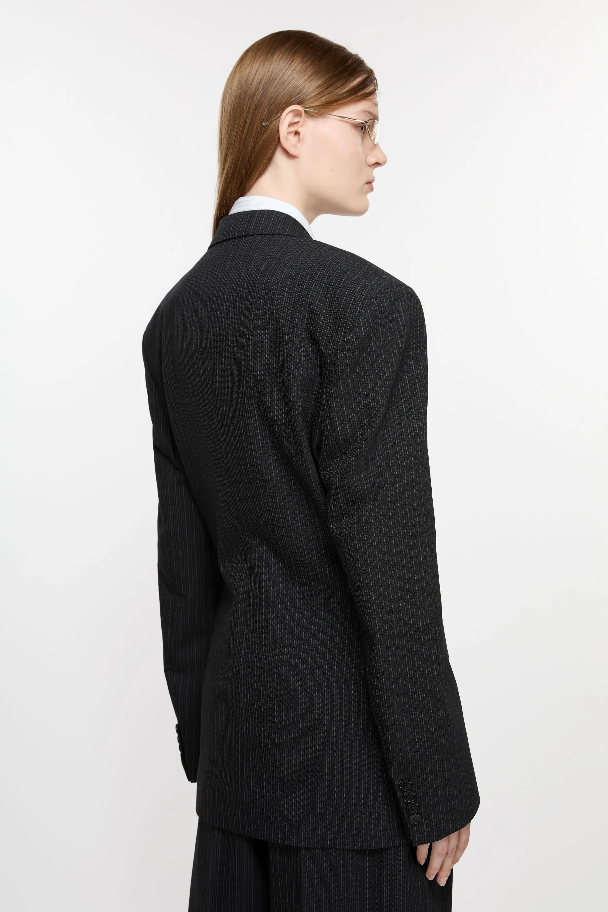 Double-breasted pinstripe jacket