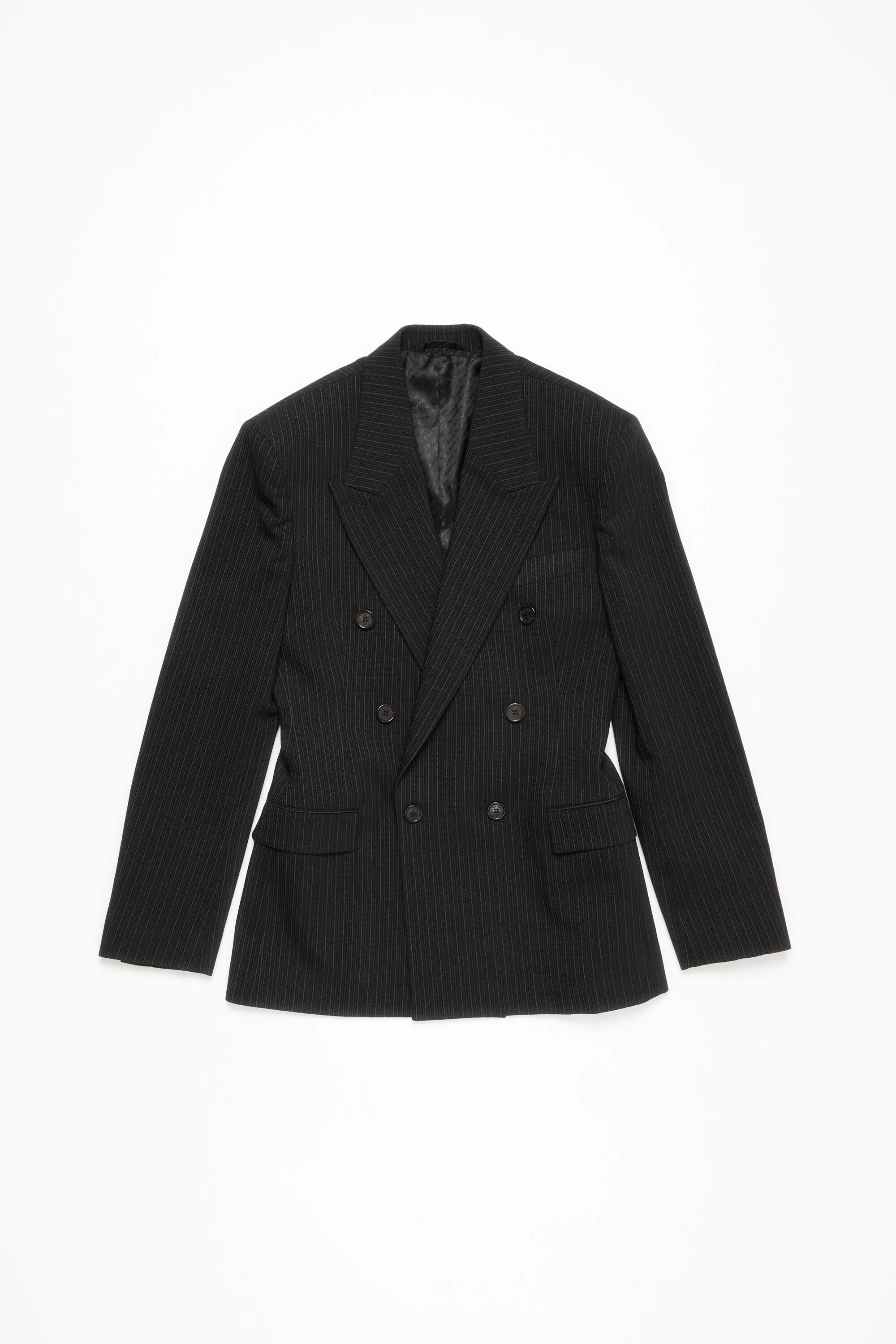 Double-breasted pinstripe jacket