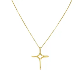 Elsa Peretti Tiffany & Co. 18 Karat Gold Infinity Cross Pendant Necklace