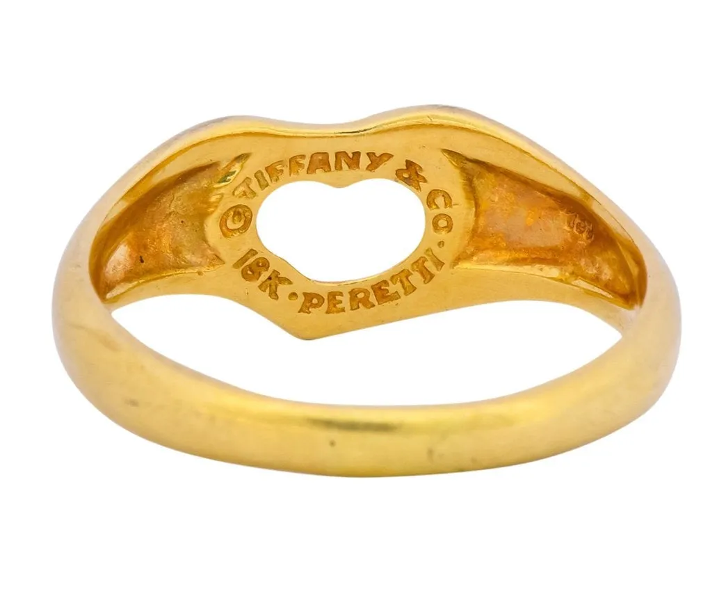 Elsa Peretti Tiffany & Co. 18 Karat Gold Open Heart Band Ring