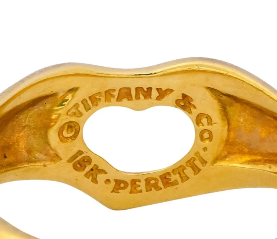 Elsa Peretti Tiffany & Co. 18 Karat Gold Open Heart Band Ring