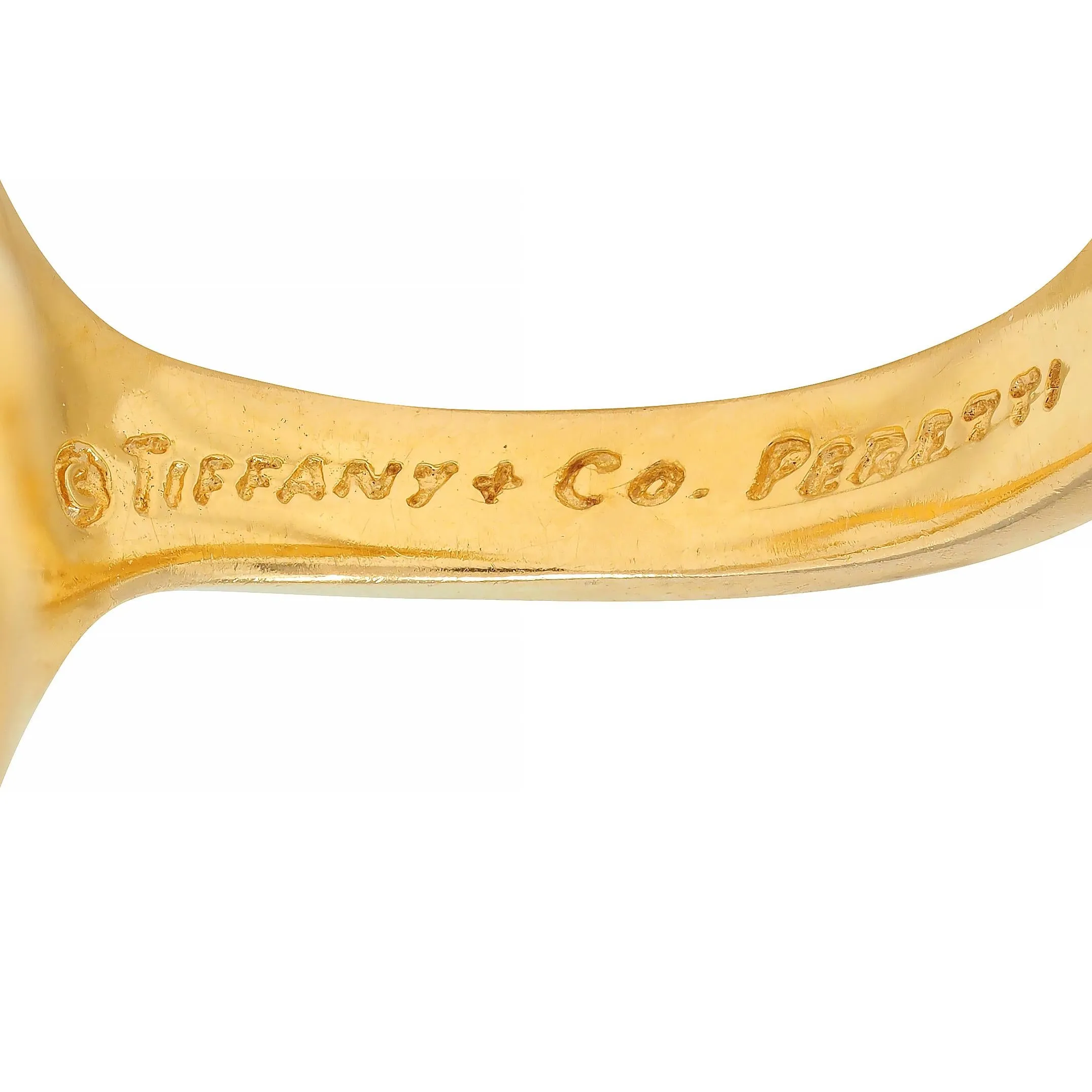 Elsa Peretti Tiffany & Co. 18 Karat Yellow Gold Open Heart Vintage Ring