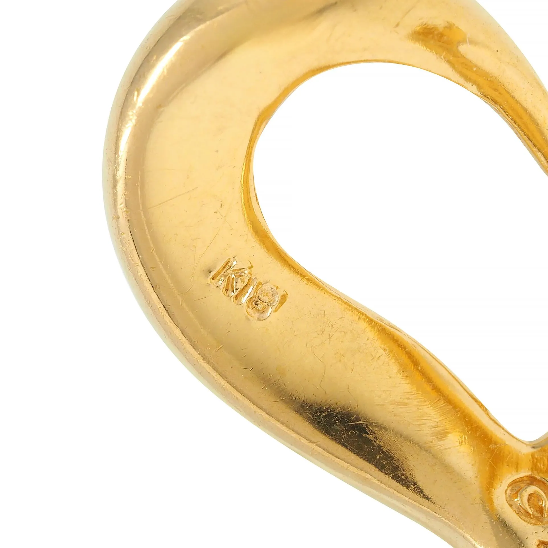 Elsa Peretti Tiffany & Co. 18 Karat Yellow Gold Open Heart Vintage Ring