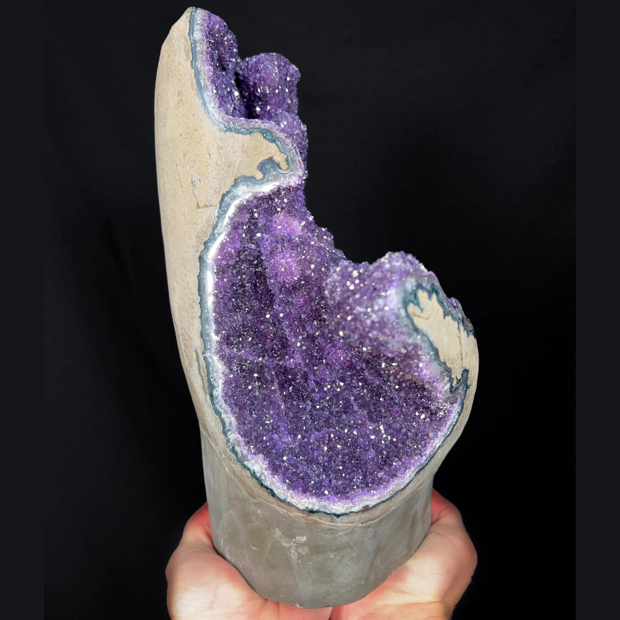 Extra Large Amethyst and Calcite Geode