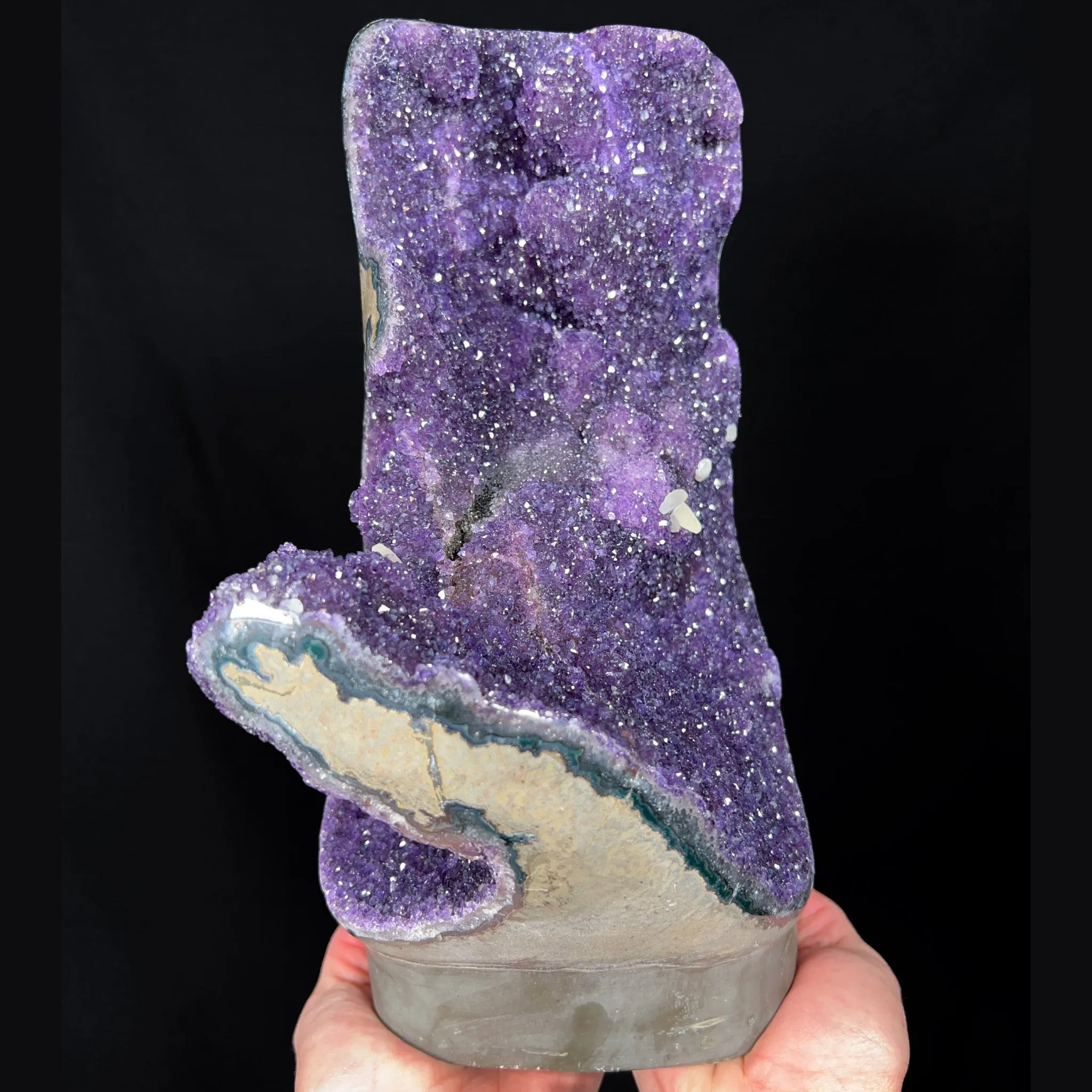 Extra Large Amethyst and Calcite Geode