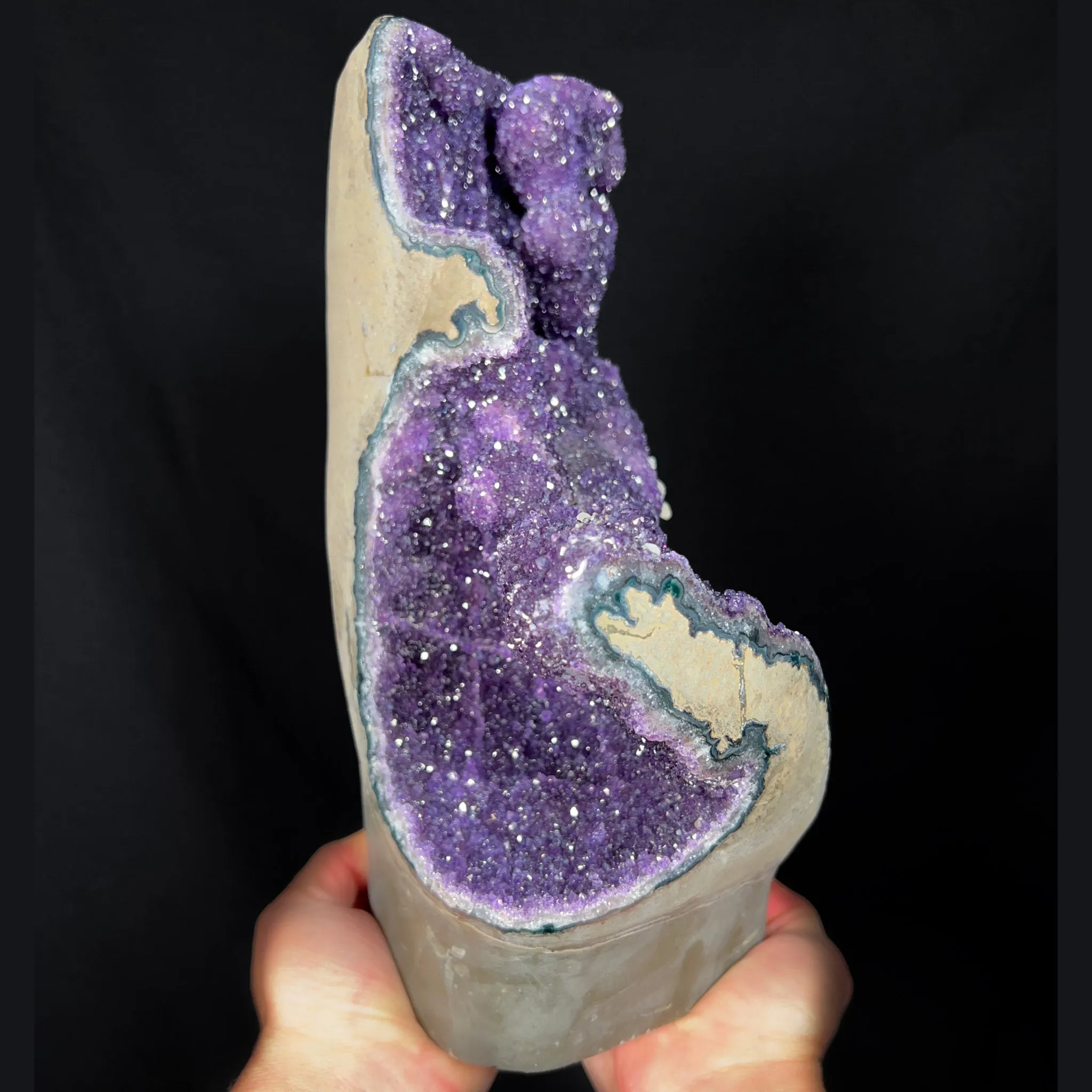 Extra Large Amethyst and Calcite Geode