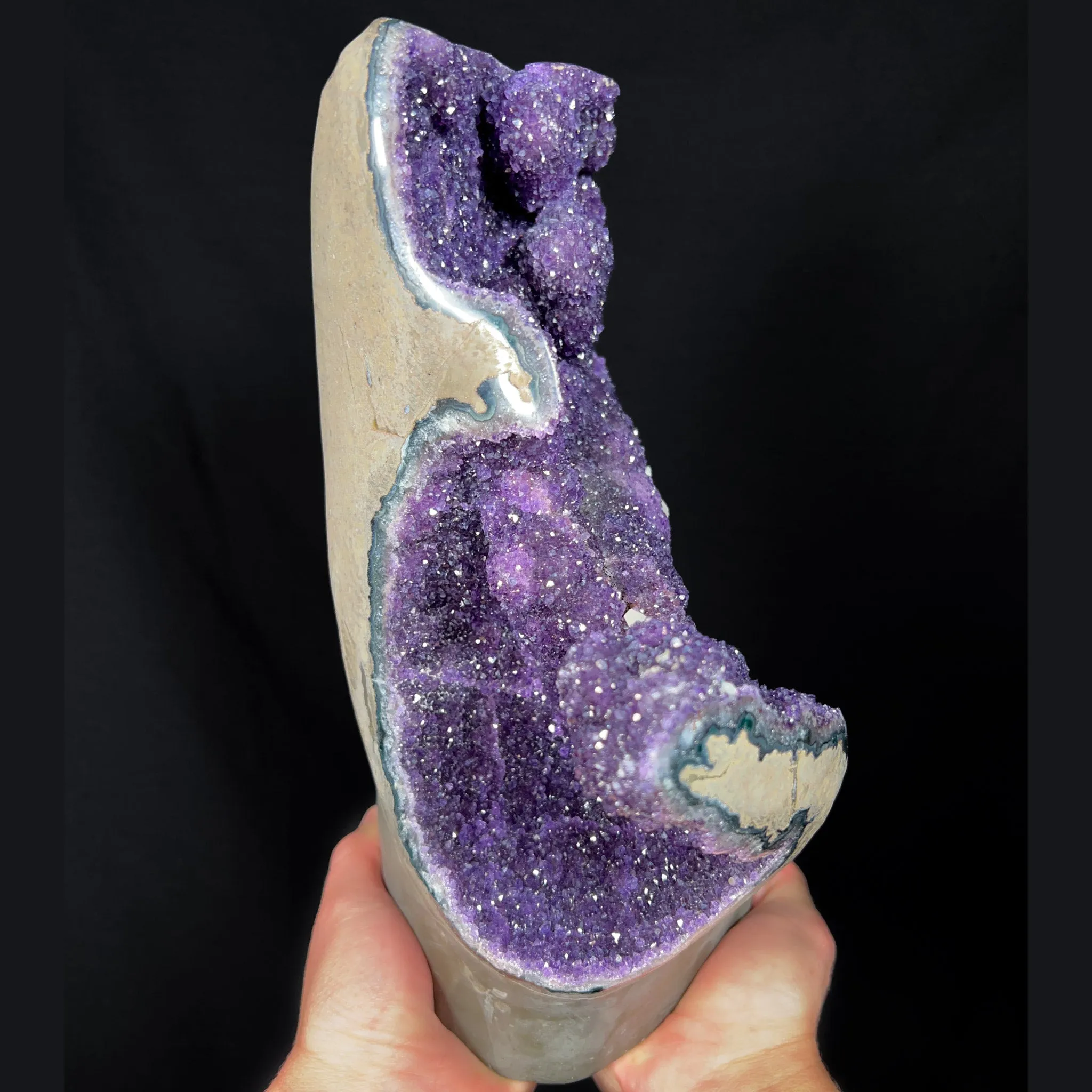 Extra Large Amethyst and Calcite Geode