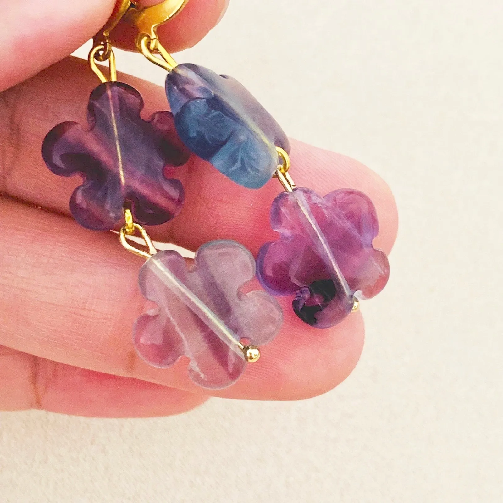 Fleur de Fluorite Earrings