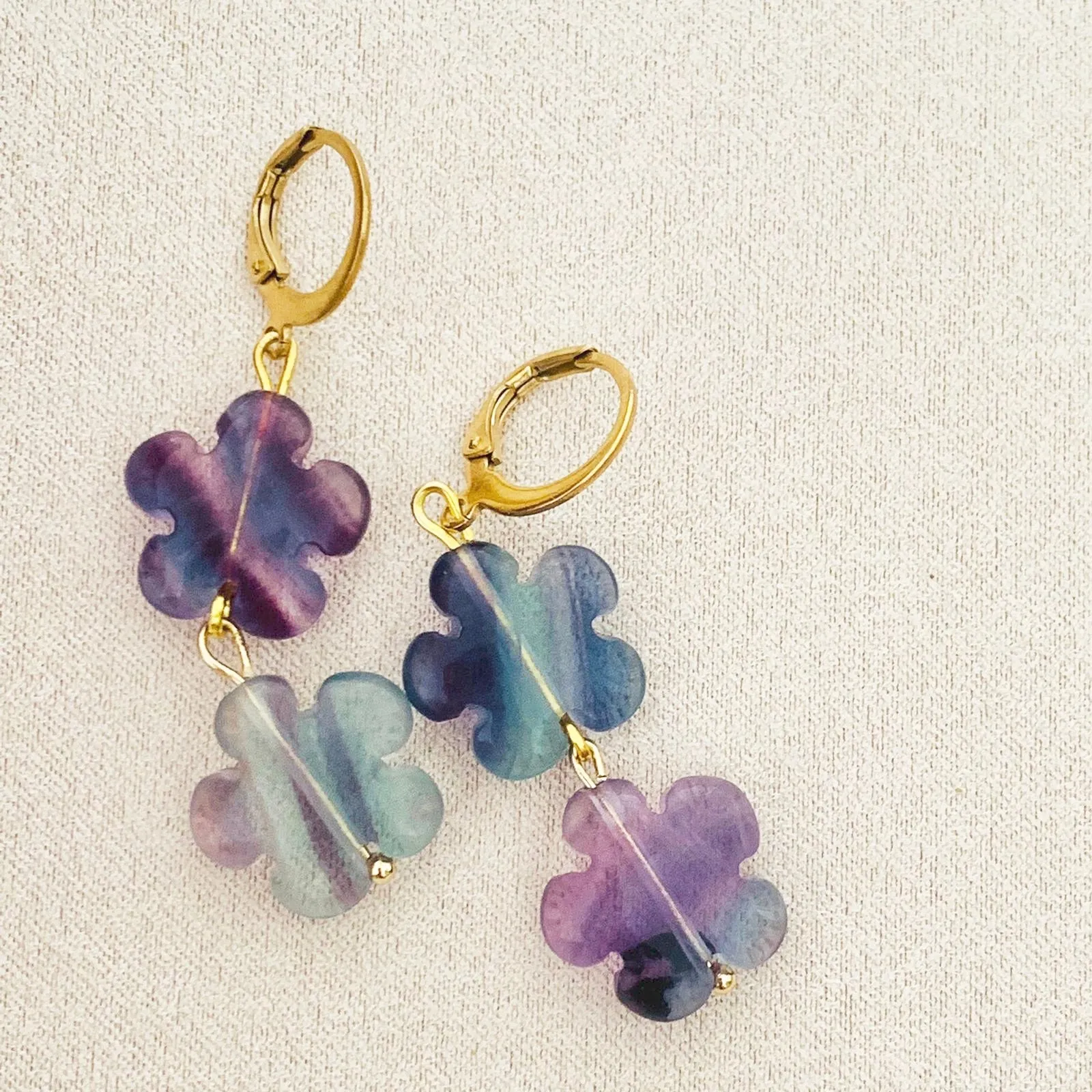 Fleur de Fluorite Earrings