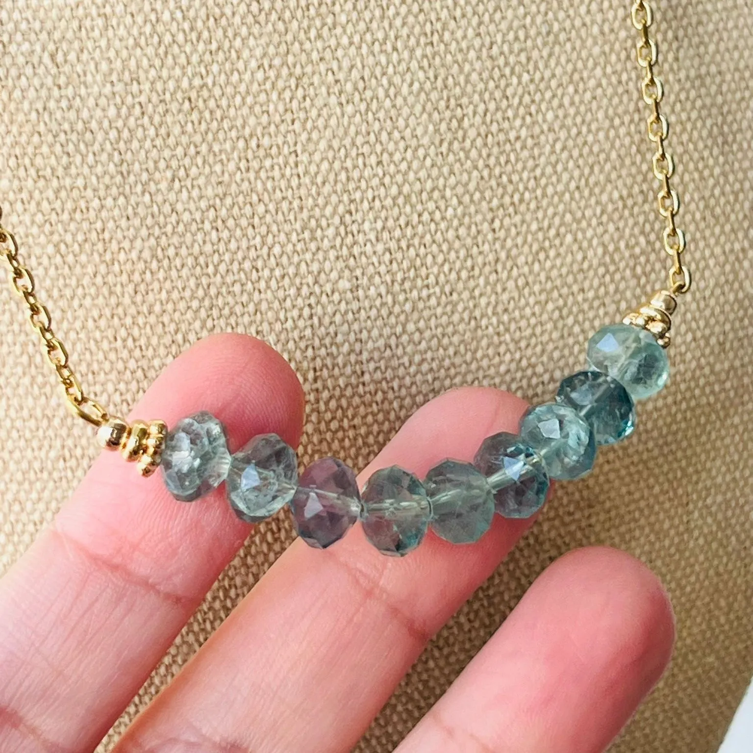 Fluorite Moon Necklace