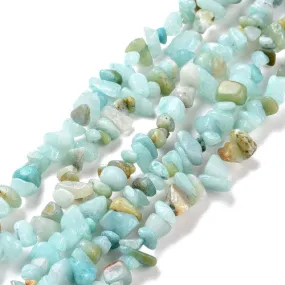 Gemstone Beads, Amazonite, Natural, Free Form, Chip Strand, 5-8mm