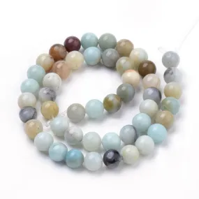 Gemstone Beads, Amazonite, Natural, Round, 8mm