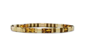 Grandma Morse Code Tila Beaded Bracelet - Terrific Tortoise