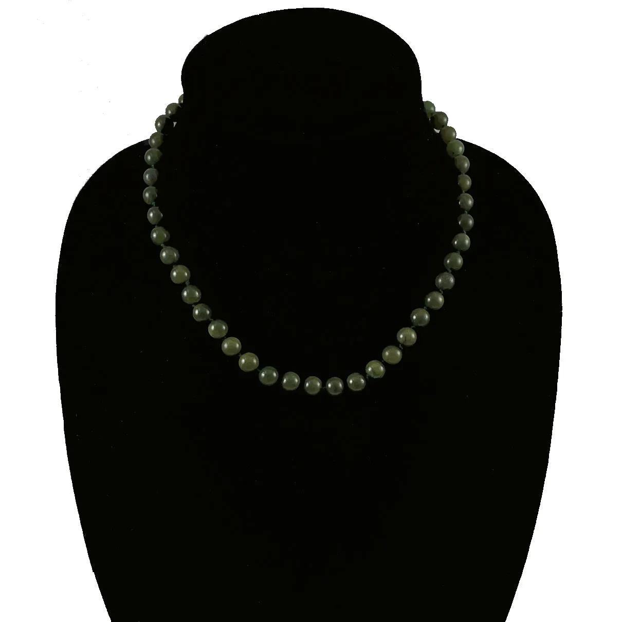 Green Jade Necklace 8mm 18 & 24 Inches