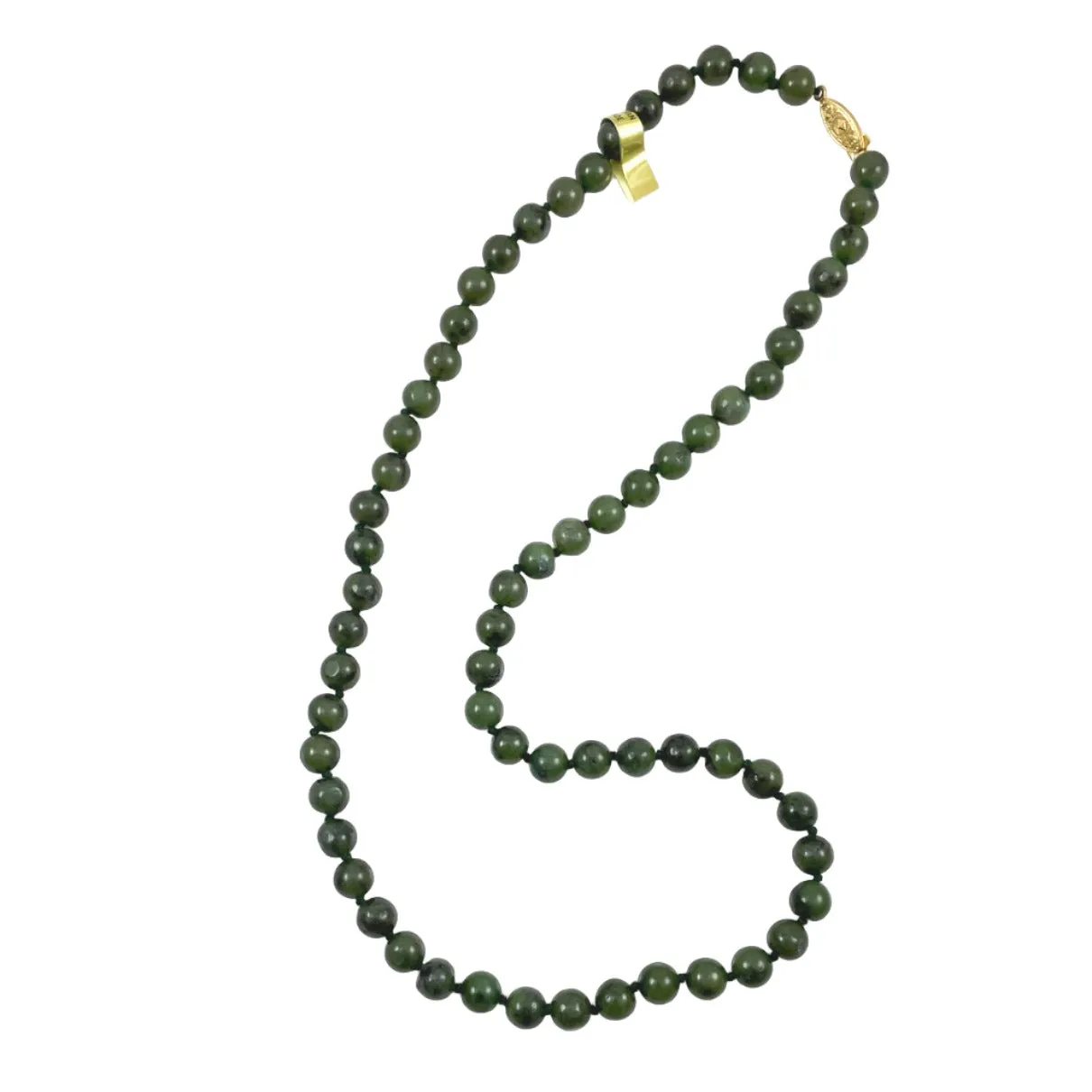 Green Jade Necklace 8mm 18 & 24 Inches