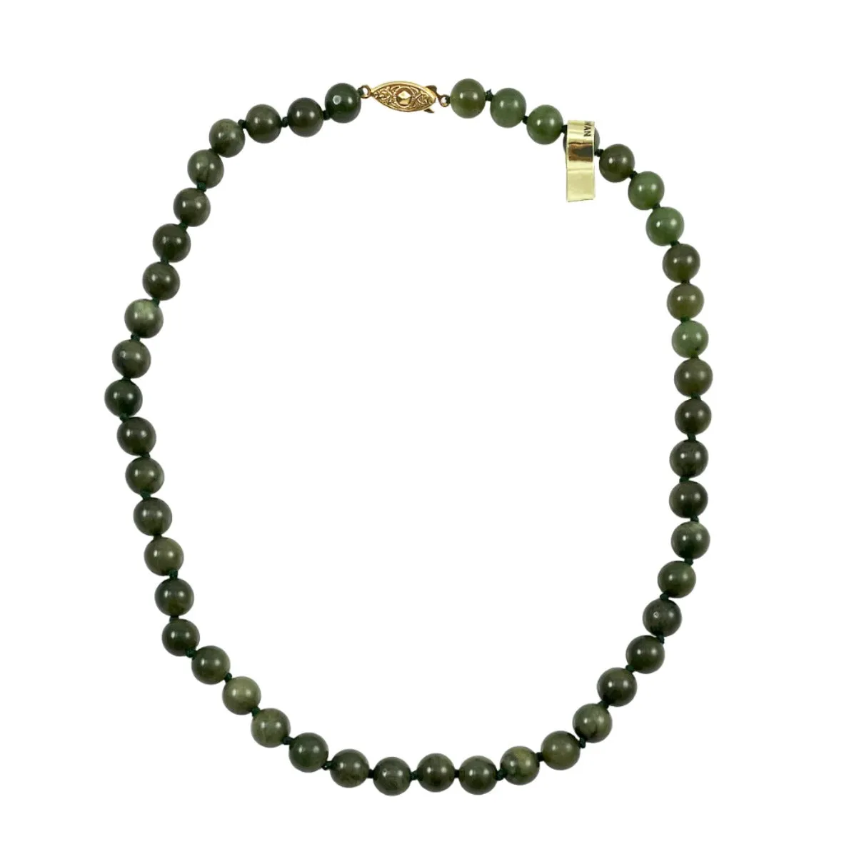 Green Jade Necklace 8mm 18 & 24 Inches