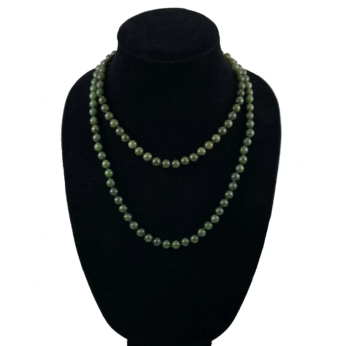 Green Jade Necklace 8mm 18 & 24 Inches