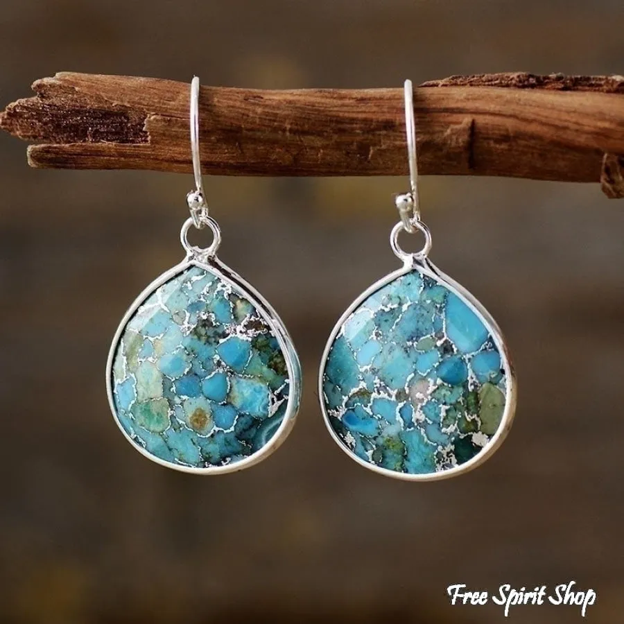 Handmade Turquoise Jasper Earrings