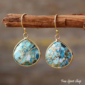 Handmade Turquoise Jasper Earrings