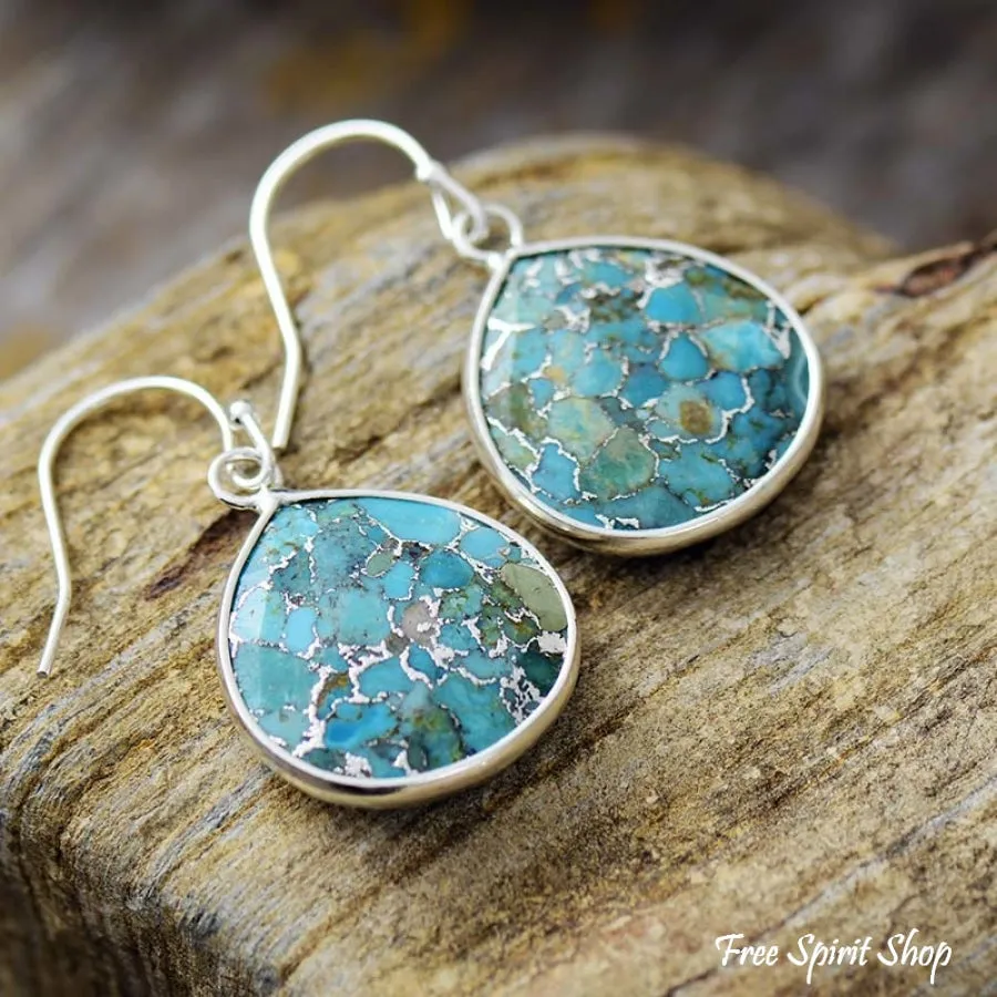 Handmade Turquoise Jasper Earrings