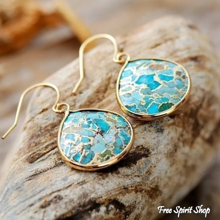 Handmade Turquoise Jasper Earrings