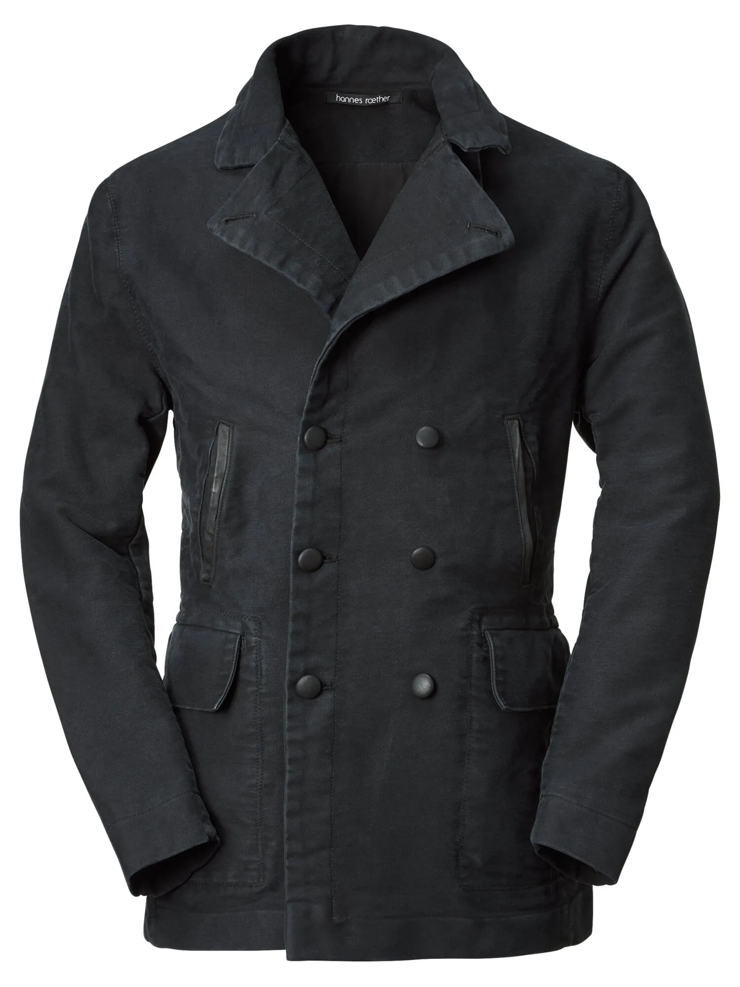 Hannes Roether Men's Jacket Double Breasted, Black | Manufactum