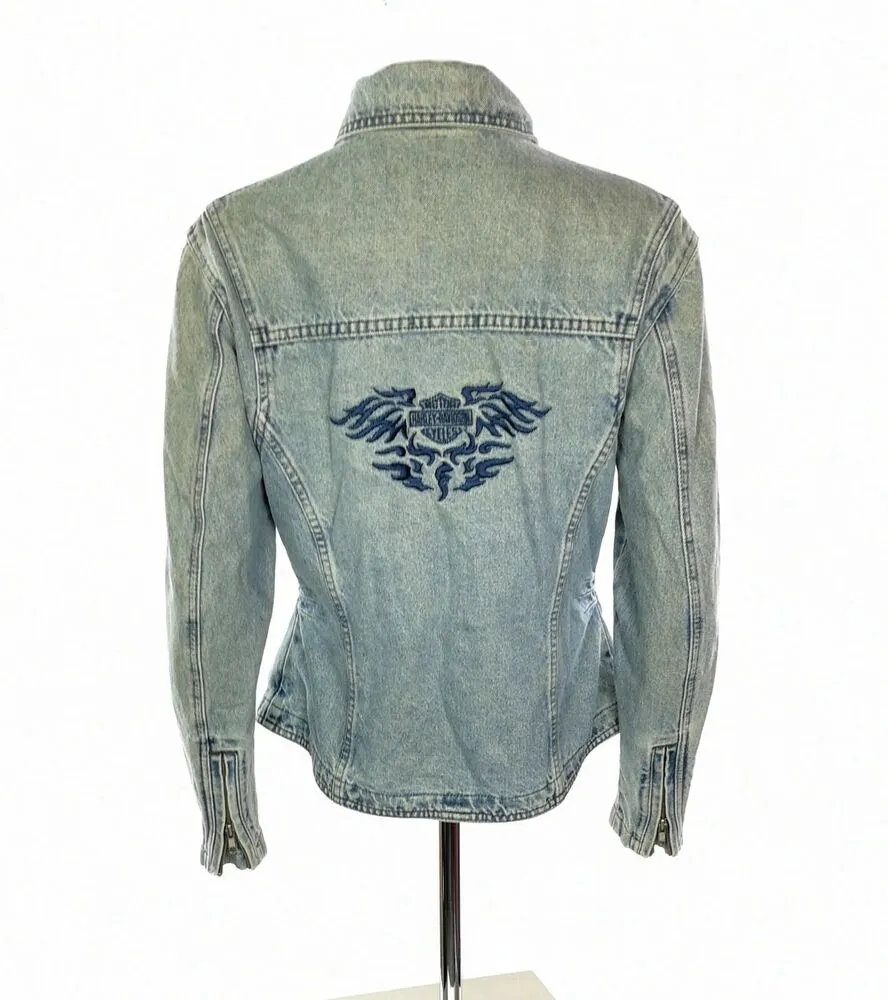 Harley Davidson Denim Jacket - Size UK 10