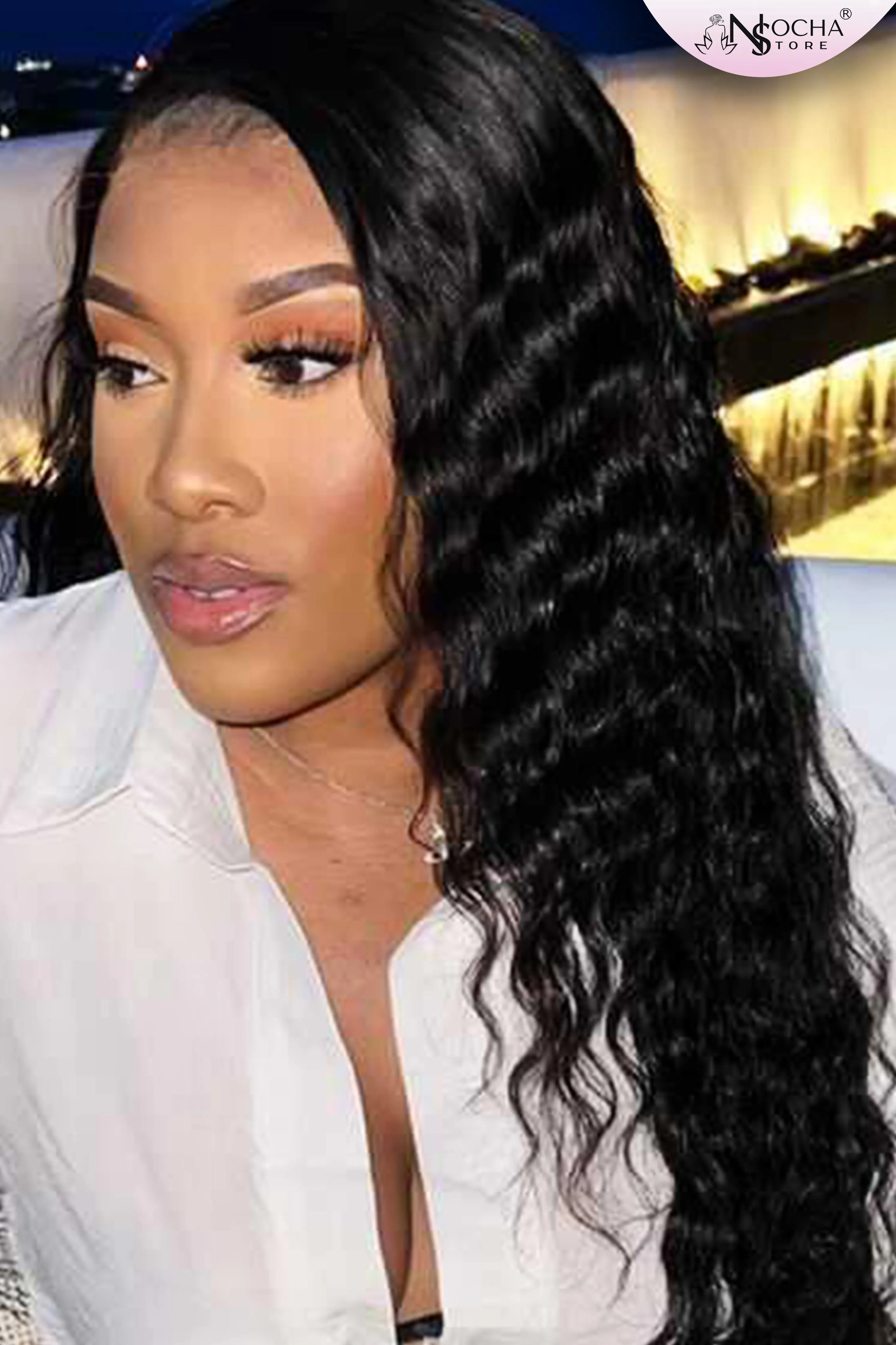 HD Lace Closure Water Wave Brazilian Virgin Hair Wig