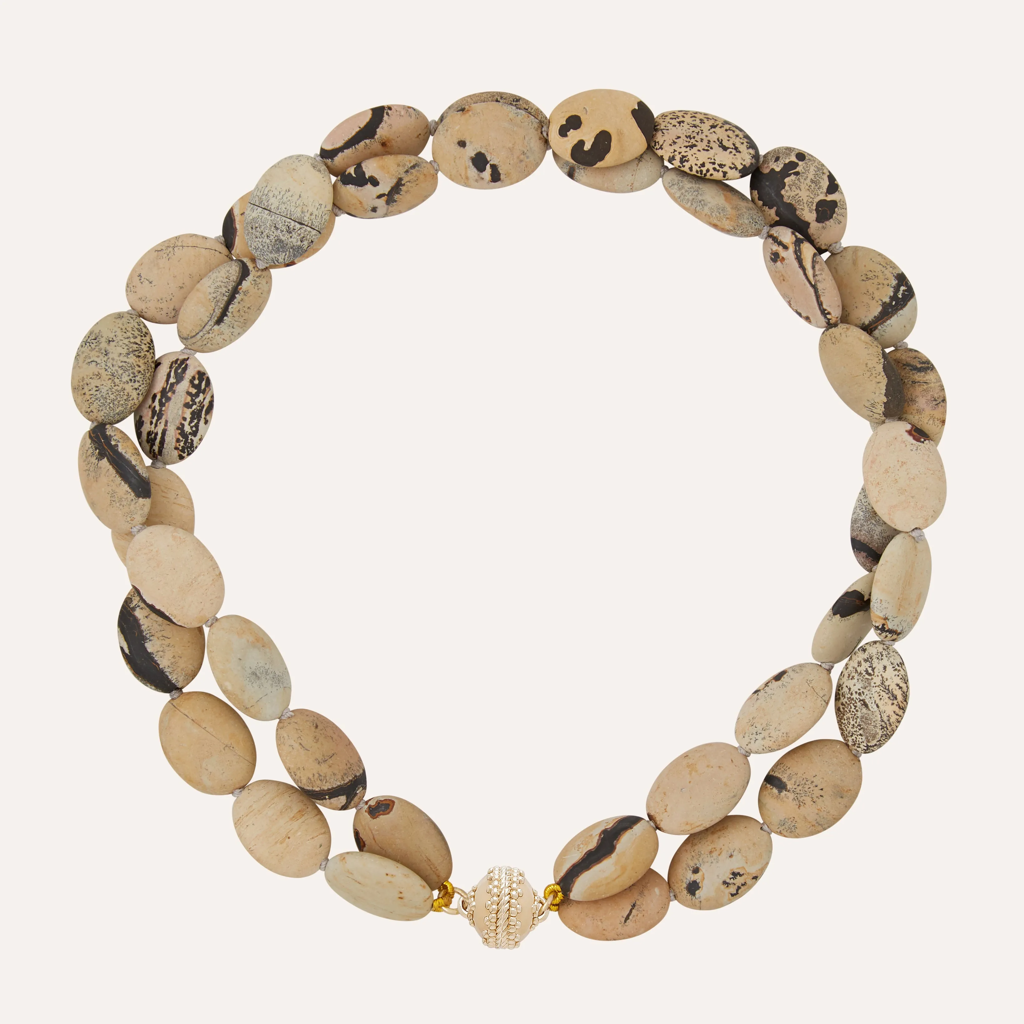 Helen Scenic Jasper Double Strand Necklace