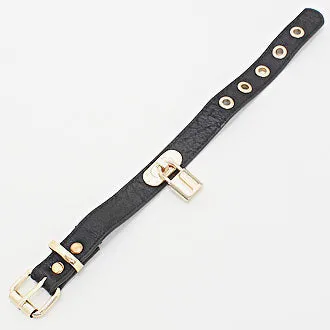 iLLASPARKZ Lock Charm Leather Anklet