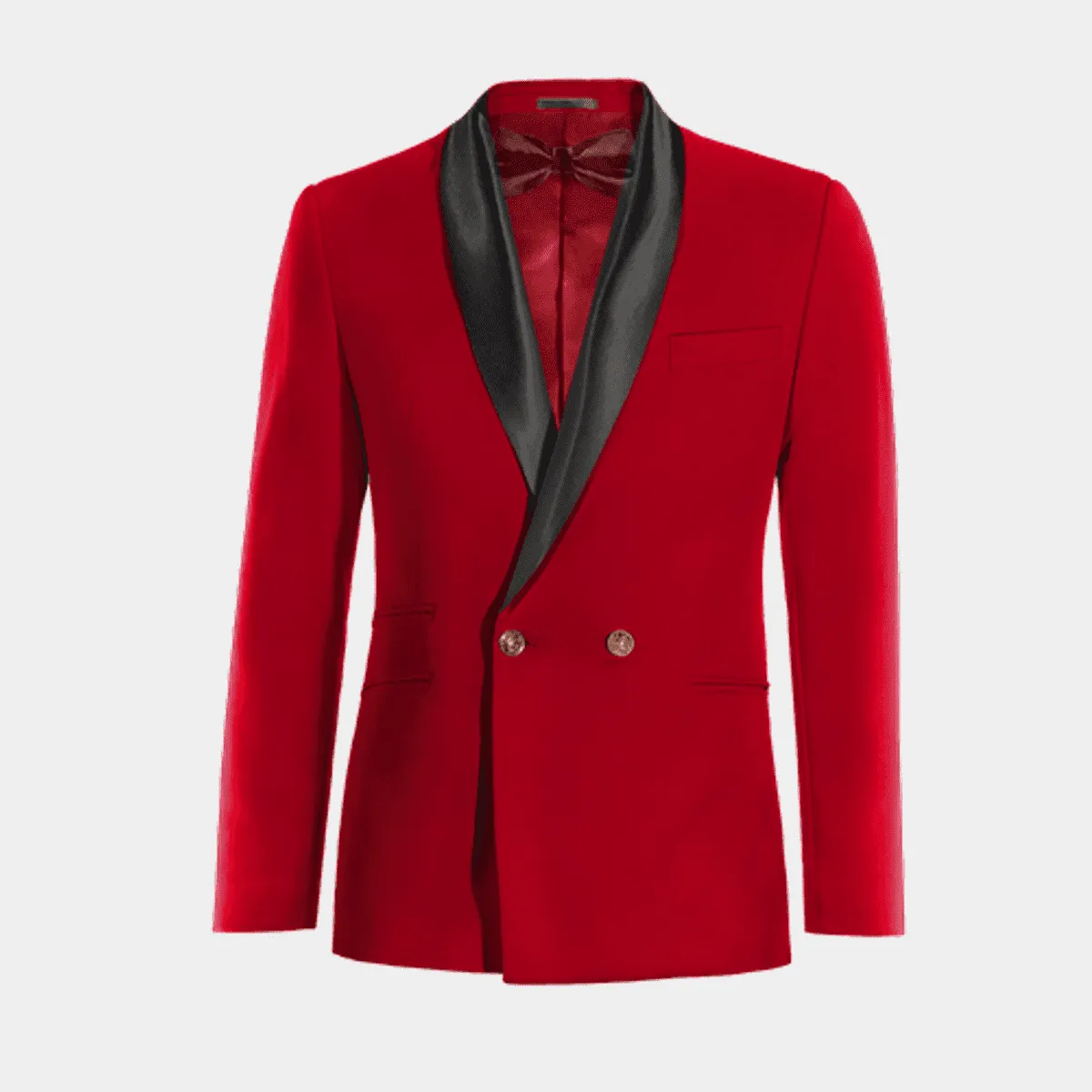 Intense red 2 buttons double breasted year-round Tux Jacket