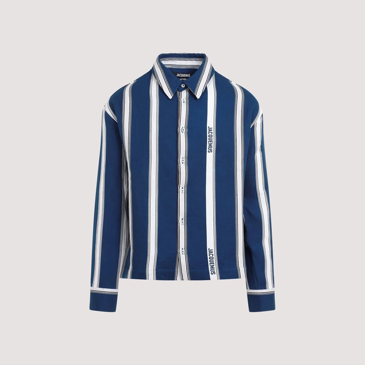 JACQUEMUS Elegant Blue Cotton-Silk Shirt