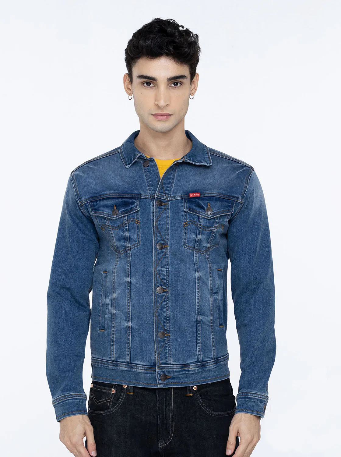 Jag Men's Denim Jacket Stretch in Light Wash