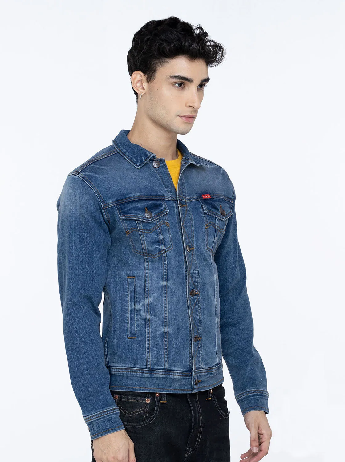 Jag Men's Denim Jacket Stretch in Light Wash