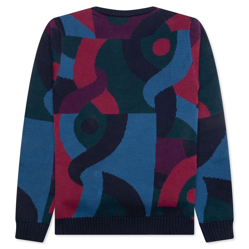 Knotted Knitted Pullover - Multi