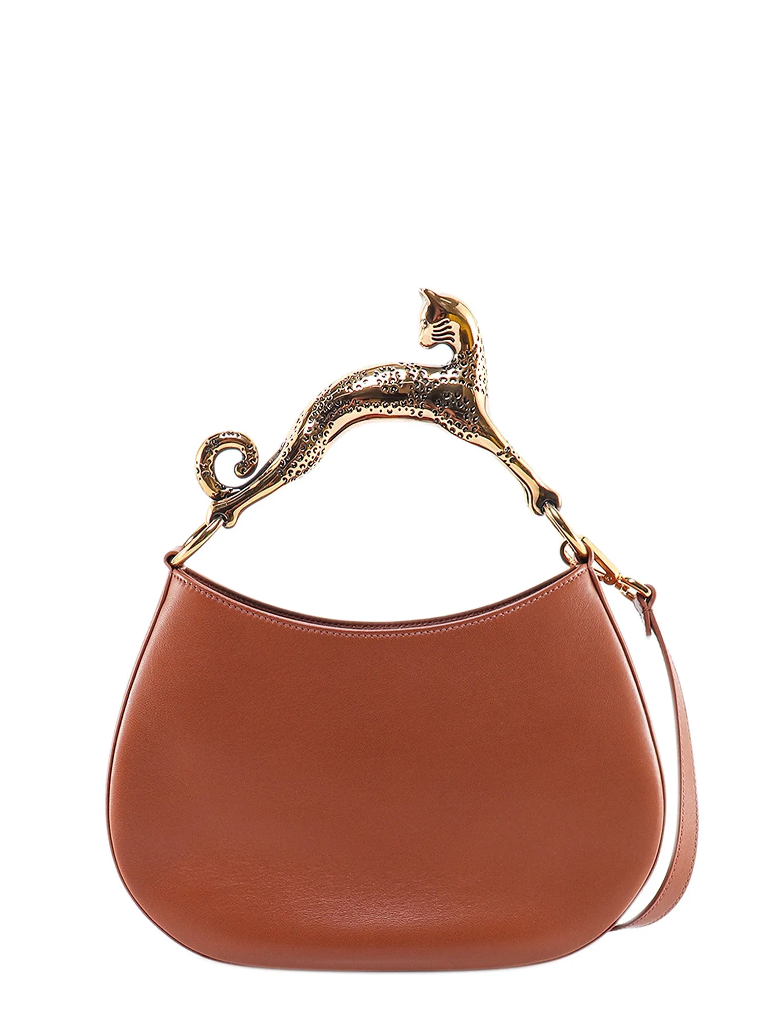 Lanvin Cat Embellished-Handle Top Handle Bag