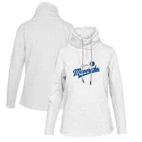 Levelwear Dallas Mavericks Women's White Loop Retro Pullover Hoodie