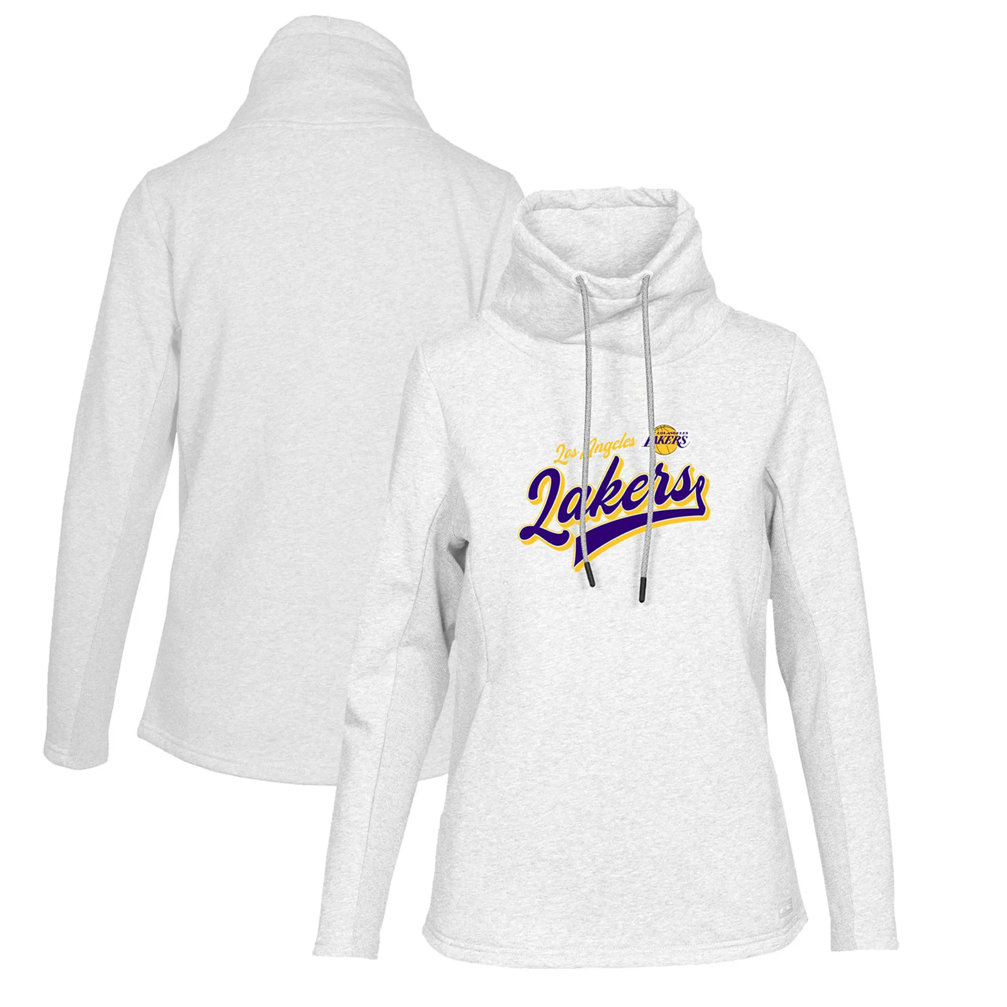 Levelwear Los Angeles Lakers Women's White Loop Retro Pullover Hoodie