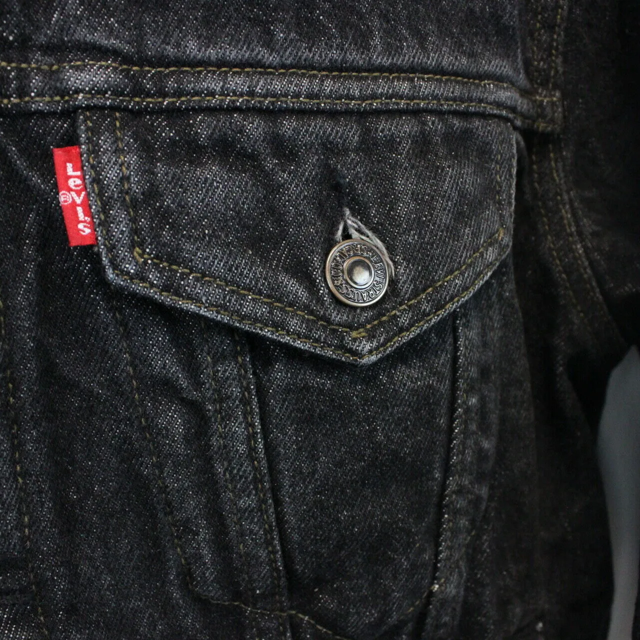 LEVIS Denim Jacket Black | Small