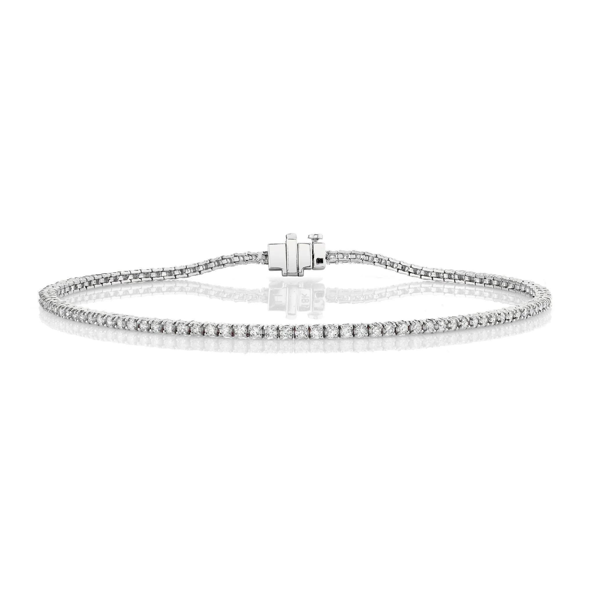 LH Petite White Diamond Tennis Anklet