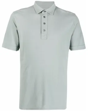 Light Green Cotton and Silk Polo