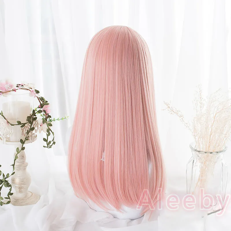 LOLITA ''PEACH PINK'' LONG STRAIGHT WIG BY02233